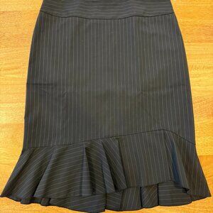 Express Black Pinstripe Pencil Skirt